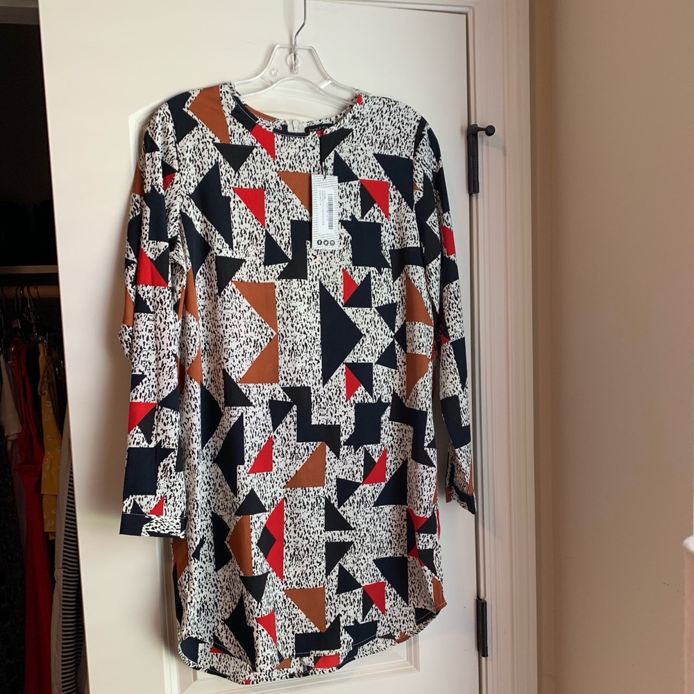 Boohoo Geometric Printed Dress